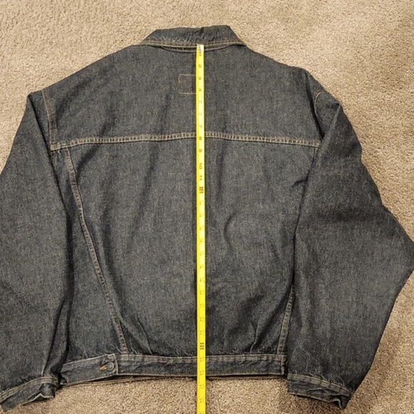 Mens Jean Jacket Big and Tall Black Denim XXL EUC - Picture 9 of 16